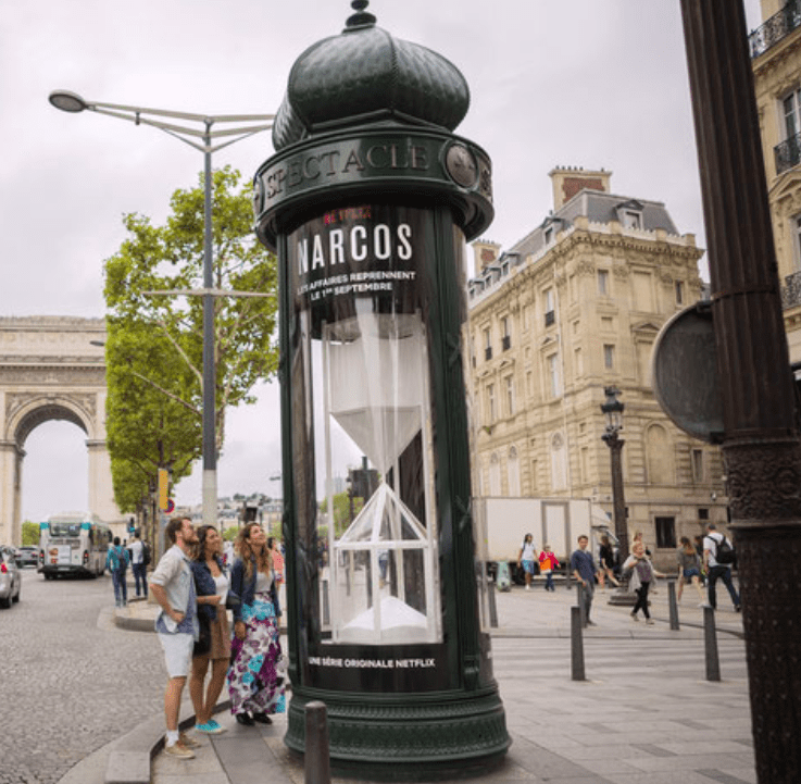 Narcos, Street marketing, Netflix, communication, Paris